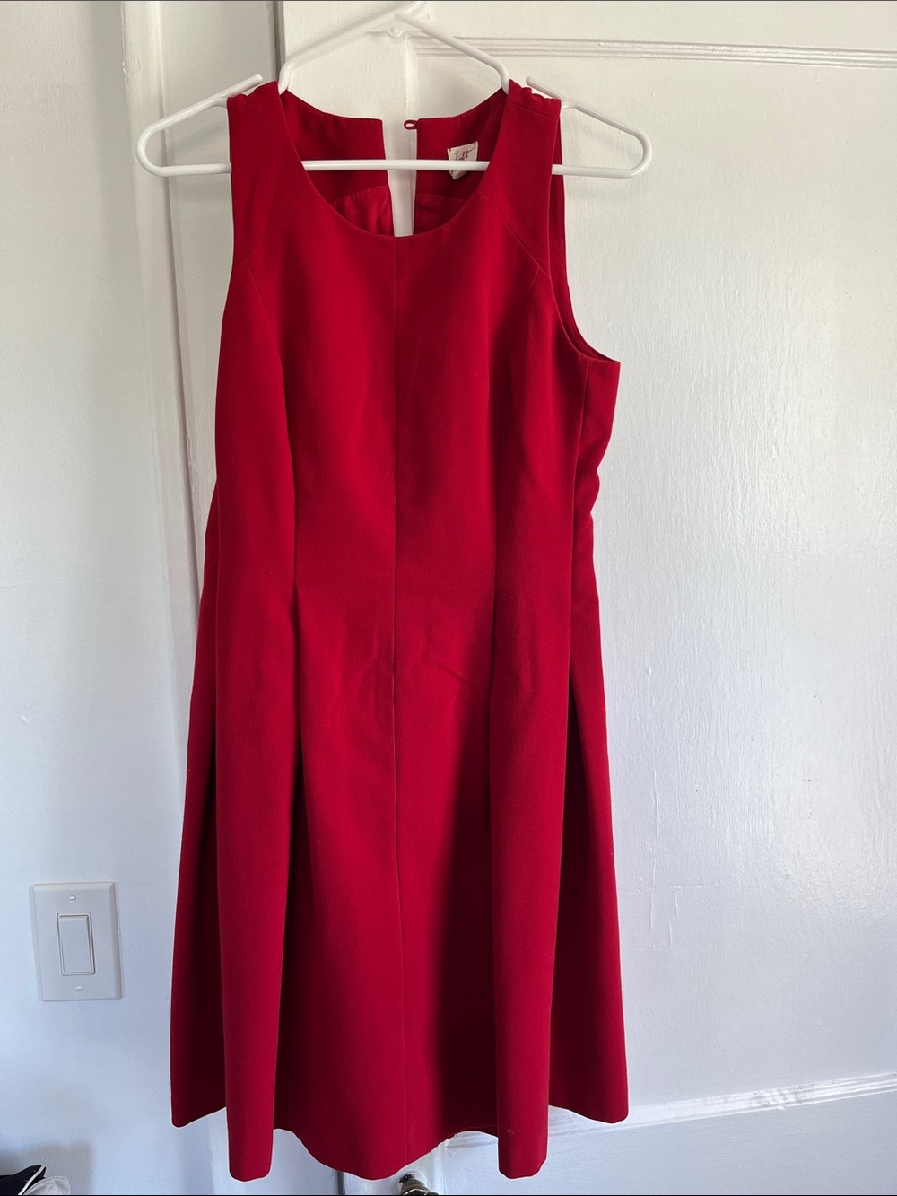 LOFT Sleeveless Red Midi A-Line Dress